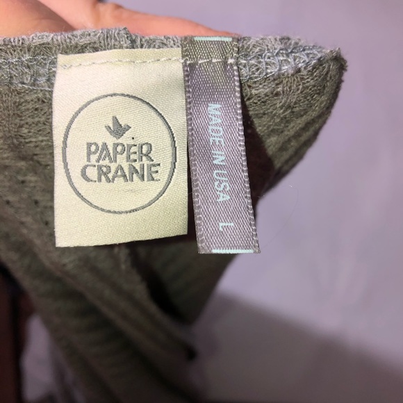 Anthropologie Paper Crane womens Open Front Cardigan sweater Grey Size Large - Picture 4 of 6